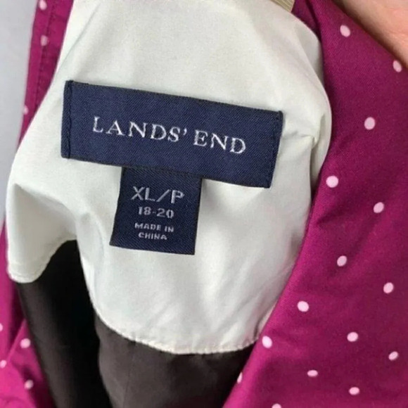 Lands end trench coat XL P 18-20 packable jacket - Picture 4 of 10